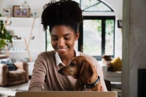 Working remotely lets you spend more time with your dog
