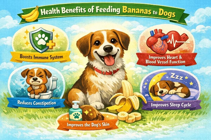 Feed your dog bananas info graphic