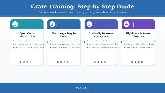 Crate training guide graphic