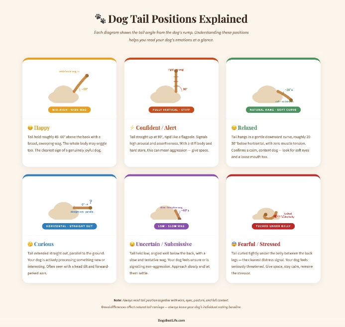 Dog tail messages graphic