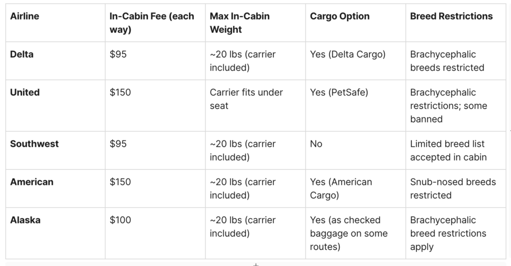 airline policies graphic